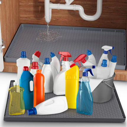 Waterproof Silicone Under-Sink Mat – Raised Edges for Spill Protection