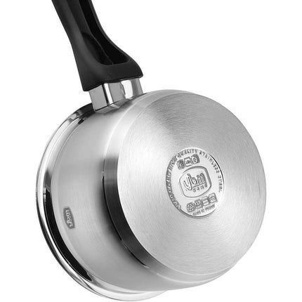 Professional Chef Sauce Pot 18/10 Steel Tri Ply Capsule Base Induction Ready
