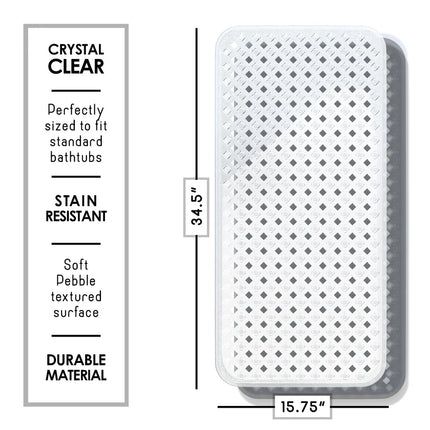 Empyrean Clear Non-Slip Shower Mat Anti-Skid Bathtub Safety Mat
