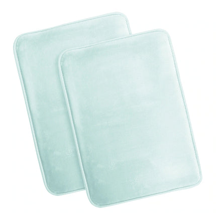 2 Pack Ultra Soft Bathroom Rugs Velvet Memory Foam Non-Slip Bath Mats Set