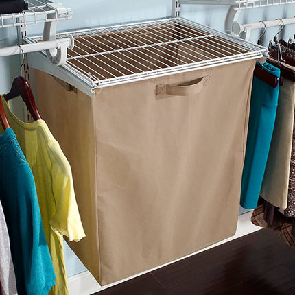 Fabric Hamper with Frame Foldable Laundry Basket for Clothes Storage