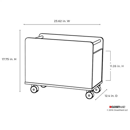 KidSpace White Toy Chest with Wheels for Kids Bedroom Storage Organizer