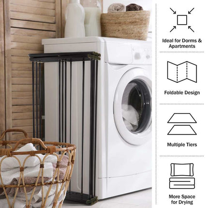 Foldable Laundry Drying Rack with 35lb Capacity for Clothes and Towels