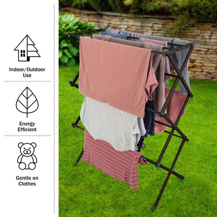 Foldable Laundry Drying Rack with 35lb Capacity for Clothes and Towels