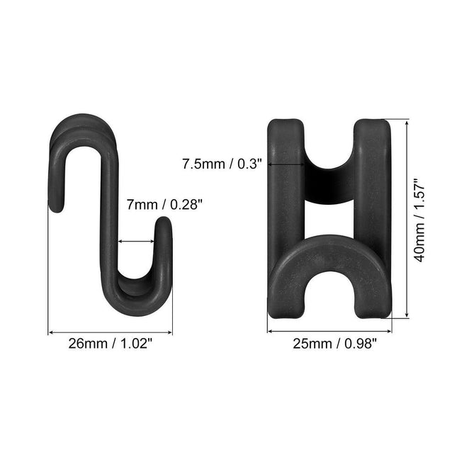 30PCS Clothes Hanger Connector Hooks, ABS Space Saving Closet Organizers