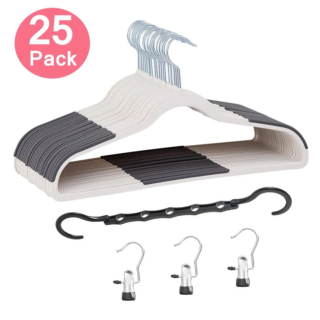 Plastic Clothes Hangers – Non-Slip, Space-Saving with Swivel Hook