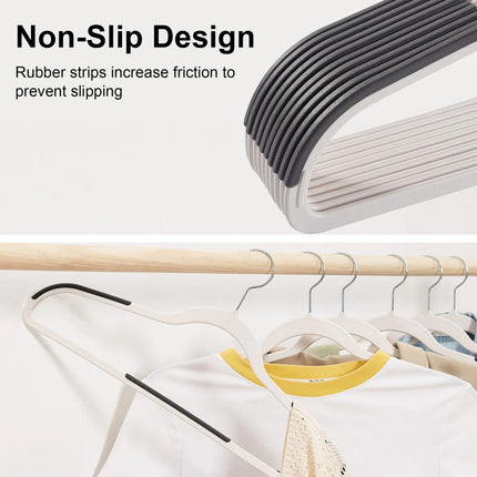 Plastic Clothes Hangers – Non-Slip, Space-Saving with Swivel Hook
