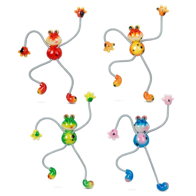 Global Frog Refrigerator Magnets – Springy Set of 4, Assorted Colors