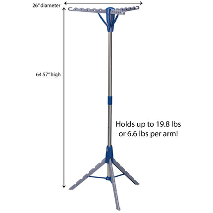 Collapsible Portable Indoor Tripod Clothes Drying Rack for Hanging Laundry