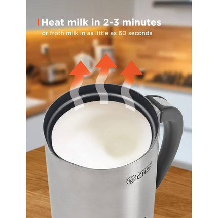 Electric Milk Frother Stainless Steel Milk Steamer for Coffee Latte