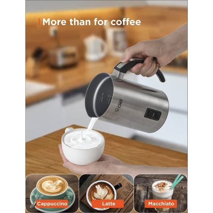 Electric Milk Frother Stainless Steel Milk Steamer for Coffee Latte