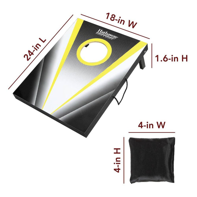 Mini Cornhole Game Set – Bean Bag Toss, 23.6"L x 18.125"W x 1.6"H