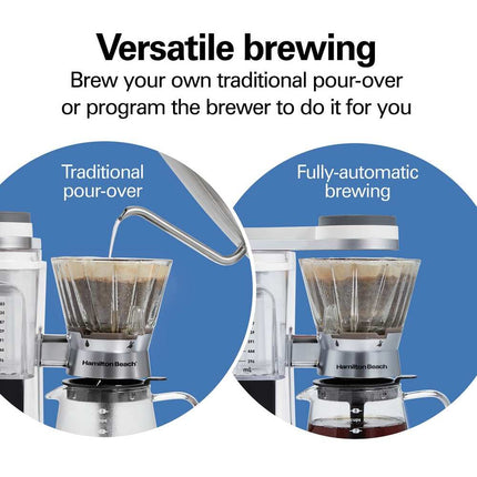 Convenient Craft Pour-Over Coffee Brewer with Automatic & Manual Modes