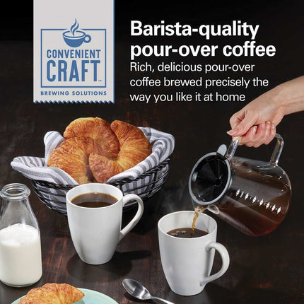Convenient Craft Pour-Over Coffee Brewer with Automatic & Manual Modes