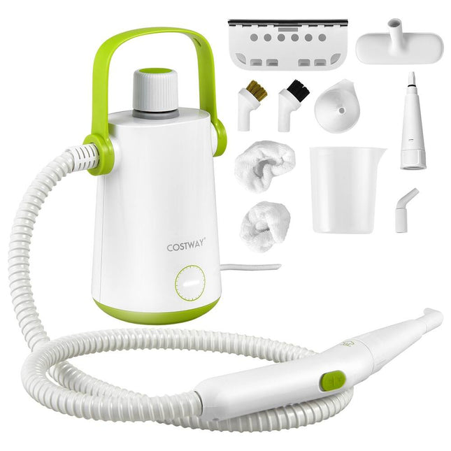 1000W Portable Handheld Steam Cleaner Multifunction Cleaning Machine Green 10-Inch