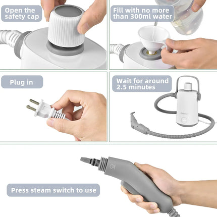 1000W Multifunction Portable Handheld Steam Cleaner with Accessories