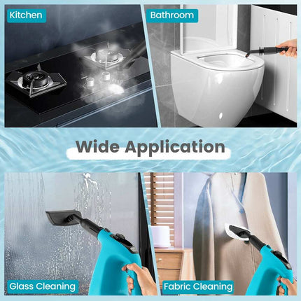 1400W Multi-Purpose Steam Mop Handheld Steam Cleaner 14 Attachments