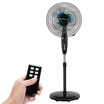 16'' Adjustable Oscillating Pedestal Fan Dual Blades with Remote Control