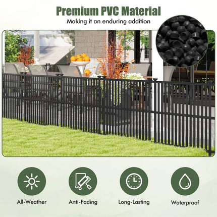 2/4 PCS Air Conditioner Fence Panels with Metal Ground Stakes Outdoor