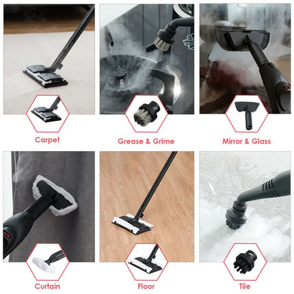 2000W Multi-Purpose Steam Cleaner Mop Heavy Duty with 19 Attachments