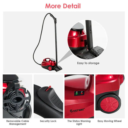 2000W Multi-Purpose Steam Cleaner Mop Heavy Duty with 19 Attachments