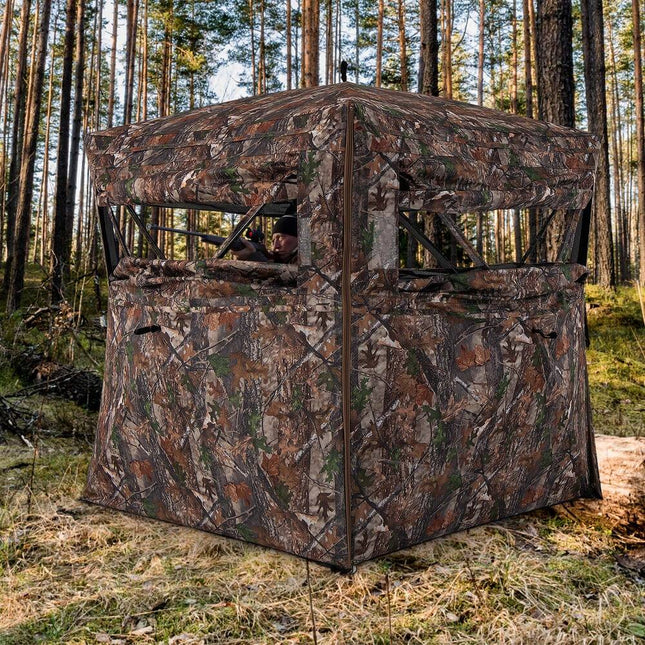 Portable 360° Hunting Blind One-Way See-Through Shelter