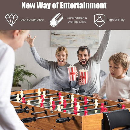 48 Inch 3-in-1 Game Table Foosball Billiards Soccer Multi Combo Table