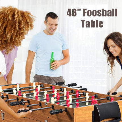 48 Inch 3-in-1 Game Table Foosball Billiards Soccer Multi Combo Table