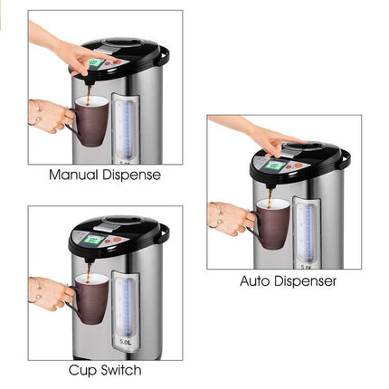 5 Liter LCD Electric Water Boiler Warmer Hot Pot Kettle 9x12x16 Inch