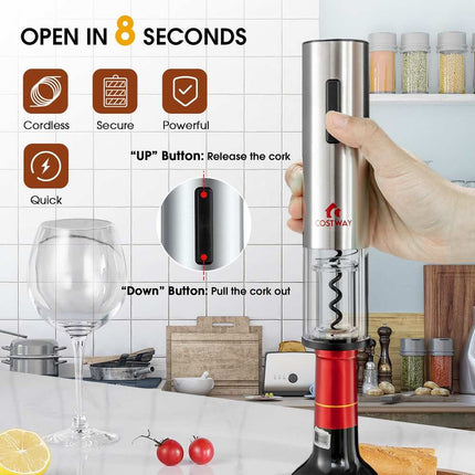 6-in-1 Electric Wine Opener Set – Rechargeable, Cordless & Convenient