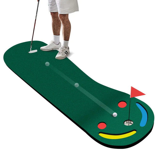 9.8FT x 3FT Golf Putting Green Mat – 3 Par 3 Holes, Indoor Practice