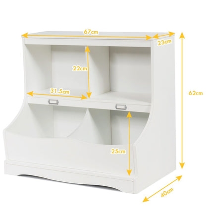 Children’s Multi-Functional Bookcase with Toy Storage Bins for Kids Room
