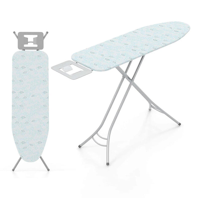 Compact Portable Ironing Board with Iron Rest Removable Blue Design