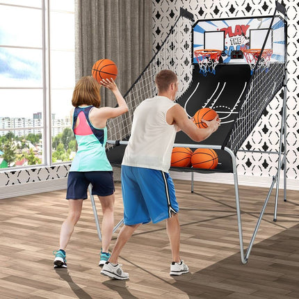 Dual LED Electronic Shot Basketball Arcade Game with 8 Built-In Games