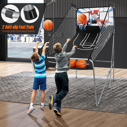 Dual LED Electronic Shot Basketball Arcade Game with 8 Built-In Games