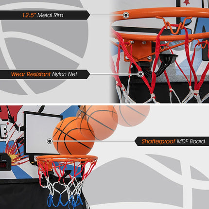 Dual LED Electronic Shot Basketball Arcade Game with 8 Built-In Games