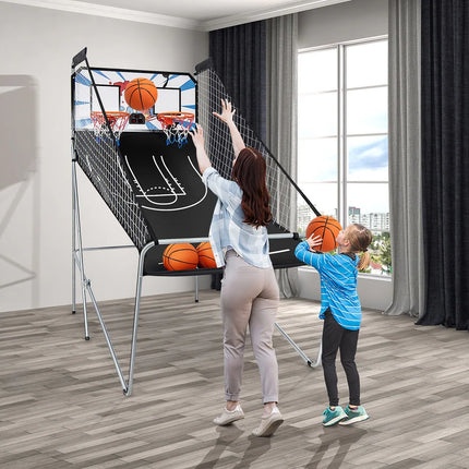 Dual LED Electronic Shot Basketball Arcade Game with 8 Built-In Games