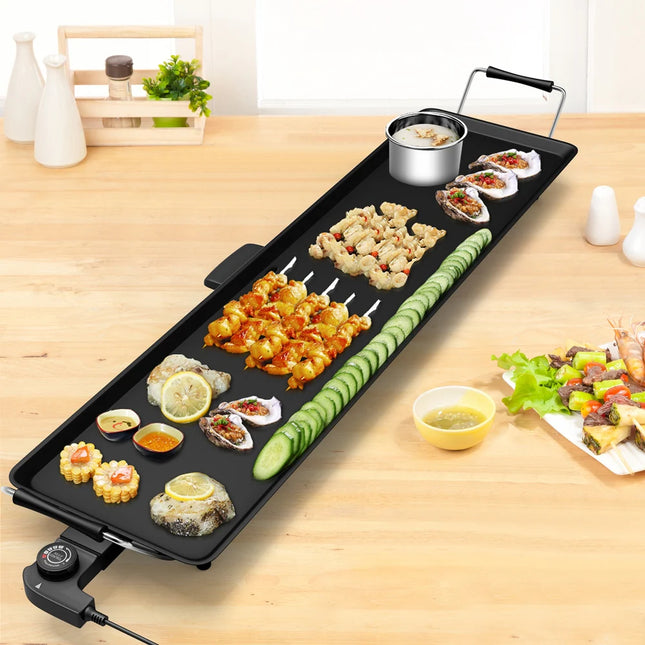 Electric Teppanyaki Tabletop Grill – Indoor BBQ Barbecue Griddle