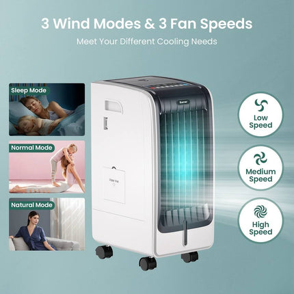 Evaporative Air Cooler Portable Fan Air Conditioner Cooling Unit Home