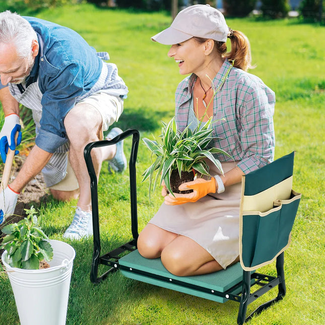 Folding Garden Kneeler & Cushion – Sturdy Pad for Gardening