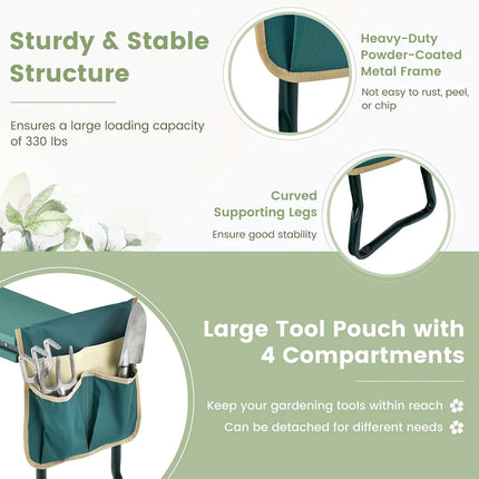 Folding Garden Kneeler & Cushion – Sturdy Pad for Gardening