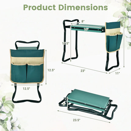 Folding Garden Kneeler & Cushion – Sturdy Pad for Gardening