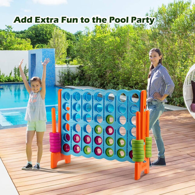 Jumbo 4-to-Score Game Set Large 4 in a Row Kids Outdoor Indoor Family Game