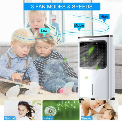 Portable Cooling Fan with Humidifier & Anion – Remote Controlled Air Cooler