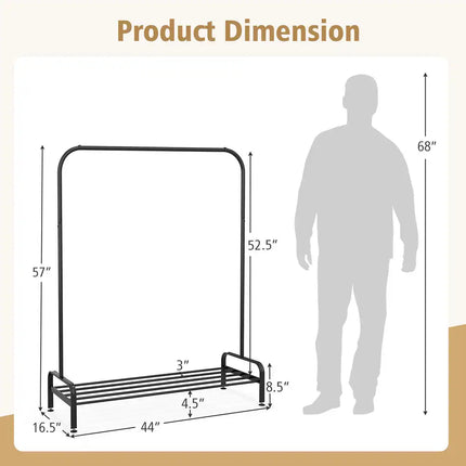 Industrial Heavy Duty Metal Garment Rack for Clothes Storage and Display