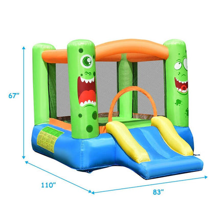 Inflatable Bounce House Jumper Castle Kids Playhouse 110x83x67 Inch