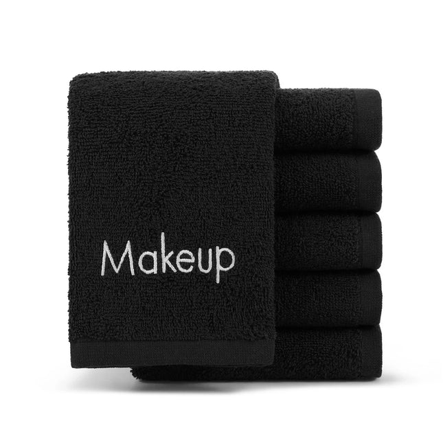 Cotton Embroidered Makeup Remover Towels – Set of 6 Soft Cleansing Cloths