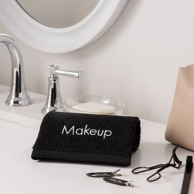 Cotton Embroidered Makeup Remover Towels – Set of 6 Soft Cleansing Cloths