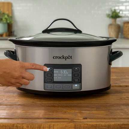 6-Quart Slow Cooker with MyTime Technology Programmable Cooking Pot