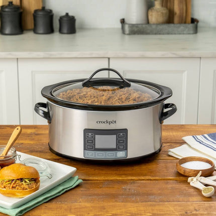 6-Quart Slow Cooker with MyTime Technology Programmable Cooking Pot